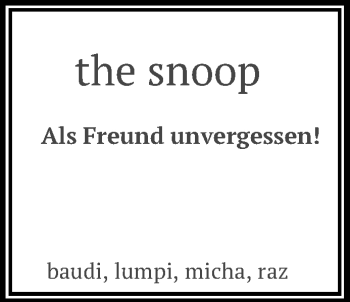 Anzeige von the snoop  von Reutlinger Generalanzeiger