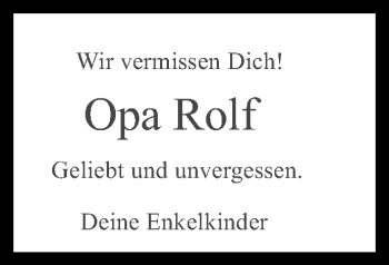 Anzeige von Rolf Walz von Reutlinger Generalanzeiger