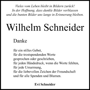 Anzeige von Wilhelm Schneider von Reutlinger Generalanzeiger