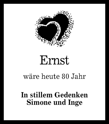 Anzeige von Ernst  von Reutlinger General-Anzeiger