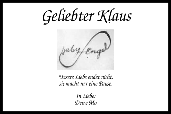 Anzeige von Klaus  von Reutlinger Generalanzeiger