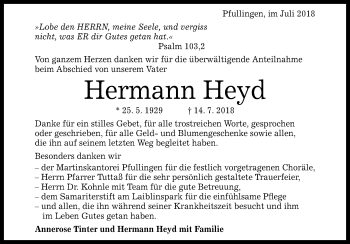 Anzeige von Hermann Heyd von Reutlinger General-Anzeiger