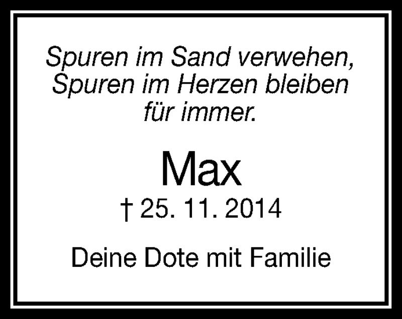  Traueranzeige für Max Mayer vom 25.11.2019 aus Reutlinger General-Anzeiger