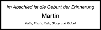 Anzeige von Martin  von Reutlinger General-Anzeiger