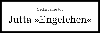 Anzeige von Jutta  von Reutlinger General-Anzeiger