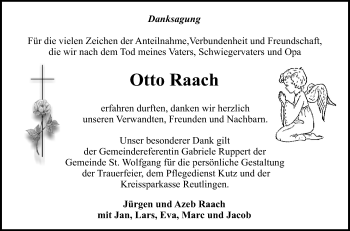 Anzeige von Otto Raach von Reutlinger General-Anzeiger