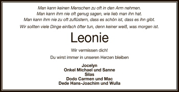 Anzeige von Leonie  von Reutlinger General-Anzeiger