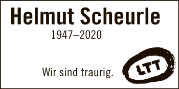Anzeige von Helmut Scheurle von Reutlinger General-Anzeiger