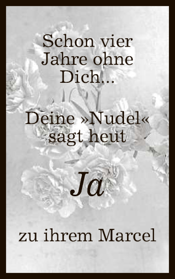 Anzeige von Marcel  von Reutlinger General-Anzeiger