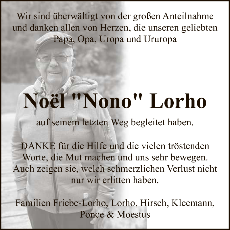  Traueranzeige für Noël Lorho vom 11.07.2020 aus Reutlinger General-Anzeiger