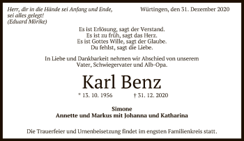 Anzeige von Karl Benz von Reutlinger General-Anzeiger