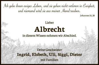 Anzeige von Albrecht  von Reutlinger General-Anzeiger