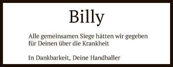 Anzeige von Horst Bielinski von Reutlinger General-Anzeiger