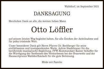 Anzeige von Otto Löffler von Reutlinger General-Anzeiger
