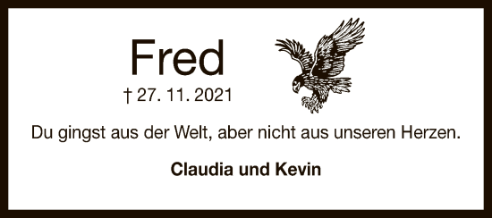 Anzeige von Fred  von Reutlinger General-Anzeiger