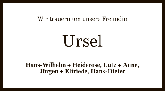 Anzeige von Jürgen Elfriede Hans-Dieter von Reutlinger General-Anzeiger