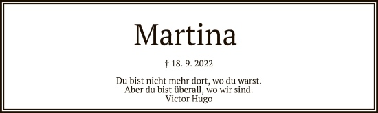 Anzeige von Martina Milke von Reutlinger General-Anzeiger