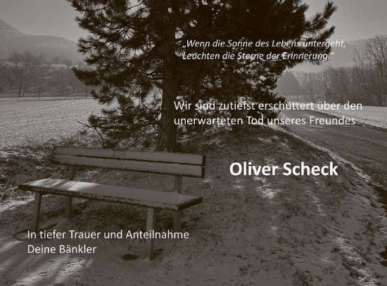 Anzeige von Oliver Scheck von Reutlinger General-Anzeiger