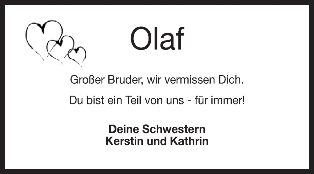  Traueranzeige für Olaf Krakowski vom 08.06.2024 aus REUTLINGER GENERAL-ANZEIGER