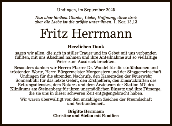 Anzeige von Fritz Herrmann von Reutlinger General-Anzeiger