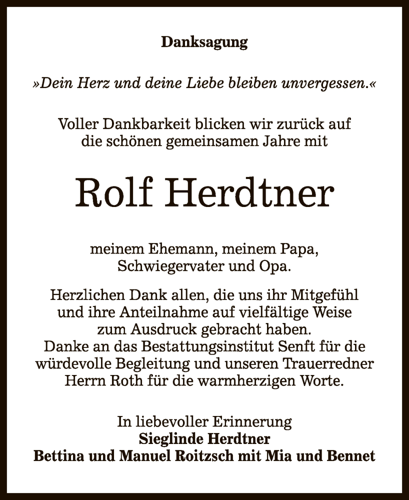  Traueranzeige für Rolf Herdtner vom 25.10.2025 aus Reutlinger General-Anzeiger