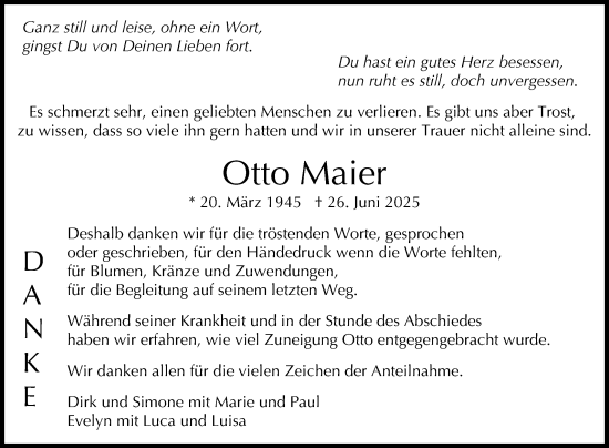 Anzeige von Otto Maier von Reutlinger General-Anzeiger
