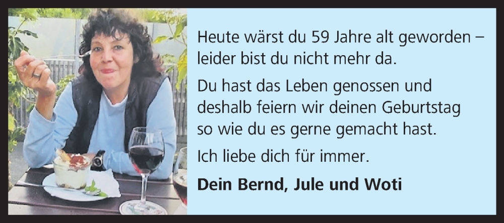  Traueranzeige für deinen Geburtstag  vom 05.02.2026 aus Reutlinger General-Anzeiger