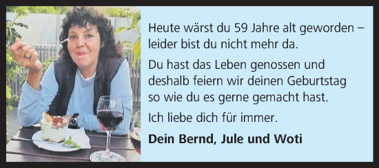 Anzeige von deinen Geburtstag  von Reutlinger General-Anzeiger