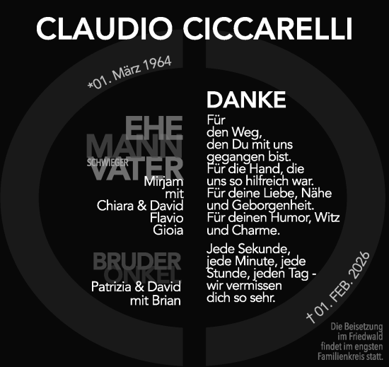 Anzeige von Mirjam Schwieger von Reutlinger General-Anzeiger